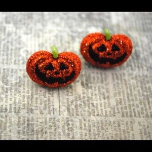 Orange Pumpkin Earrings 🎃